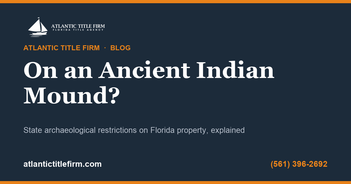 Florida archaeological site indian mound