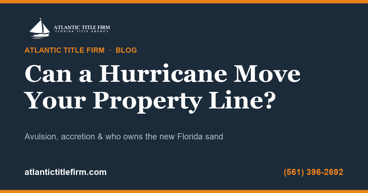 Florida avulsion accretion property line
