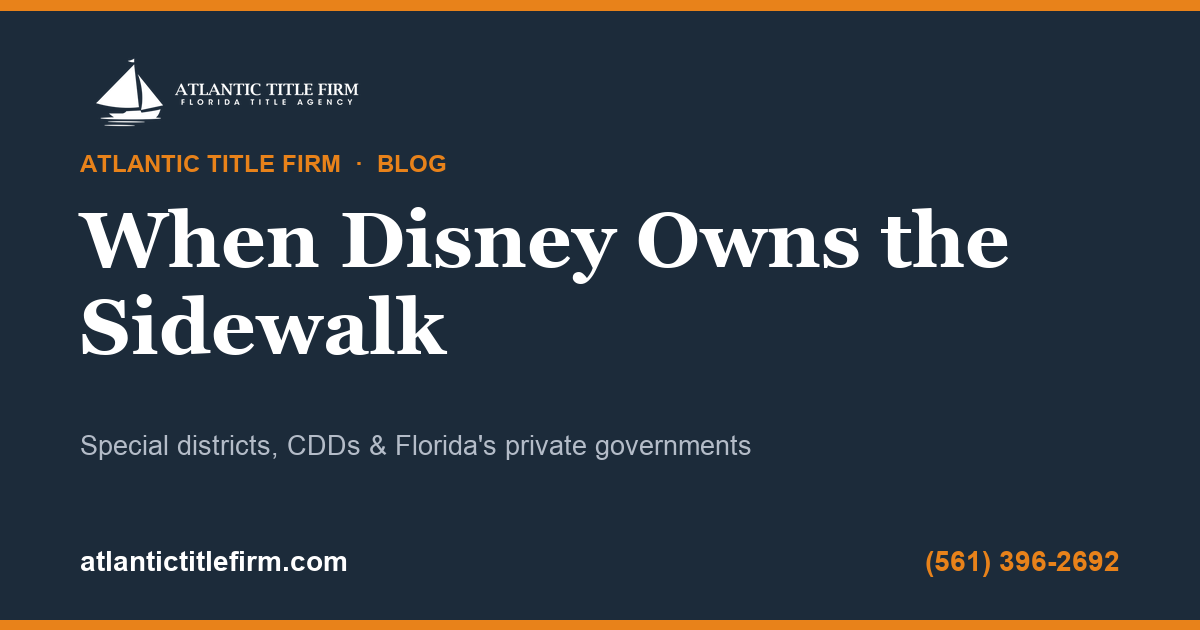 Florida CDD special district Reedy Creek
