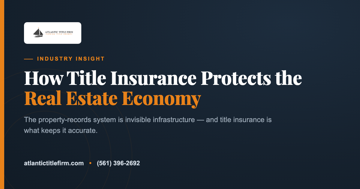How title insurance protects the U.S. real estate economy