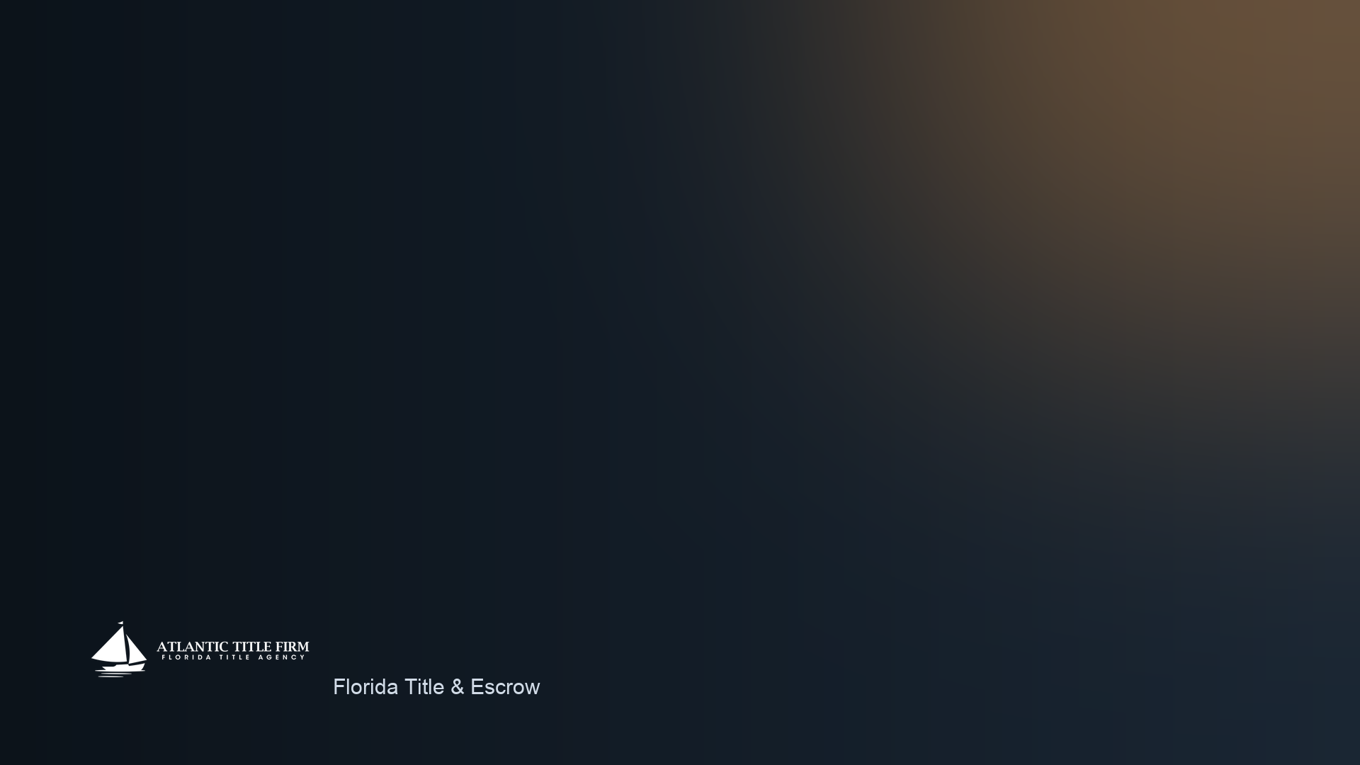 Atlantic Title Firm Zoom background - Orange Glow